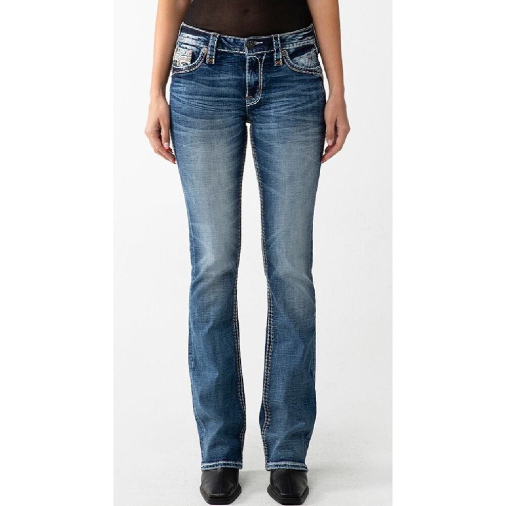 Rock Revival Silken B205 Boot Cut Women's SZ 27 Jeans Western Premium